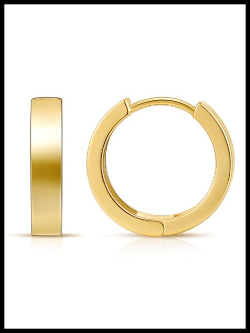 Small 14K Gold Plated Huggie Hoop Earrings Hypoallergenic